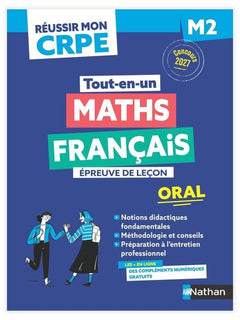 Réussir mon CRPE - Maths Français Admission concours M2 oral 2027-2028