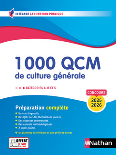 1000 QCM de culture générale - Concours de catégories A, B et C