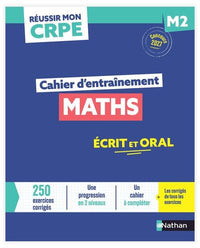 Réussir mon CRPE - Maths M2 cahier d'entrainement 2027-2028