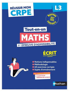 Réussir mon CRPE Maths 1e épreuve d'admissibilité L3 écrit 2027