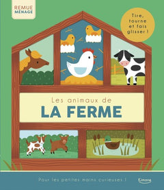 Les animaux de la ferme - Tire, tourne et fais glisser !