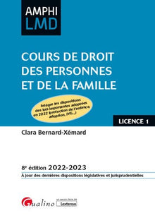 Cours de droit des personnes et de la famille