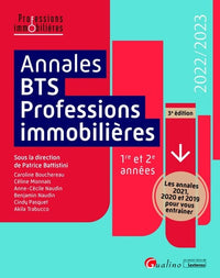 Annales BTS - Professions immobilières
