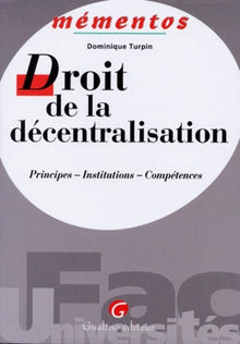 Droit de la décentralisation