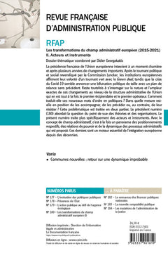 Les transformations du champ administratif européen (2015-2021)_II