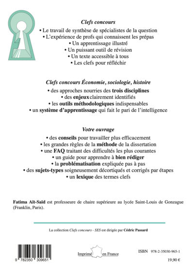 Réussir la dissertation d'économie, sociologie et histoire - ECG