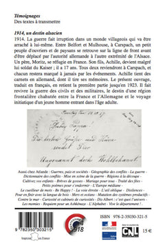 1914, un destin alsacien