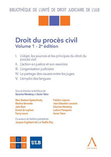 Droit du procès civil - Vol I