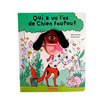 Livre marionnette - Qui a vu l'os de Chien Foufou ?