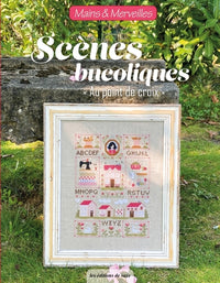 Scènes bucoliques au point de croix