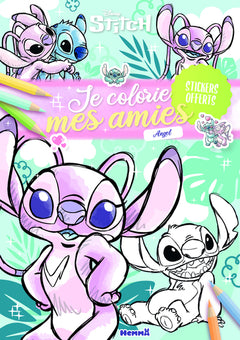 Disney Stitch - Je colorie mes amies - Angel - Stickers offerts