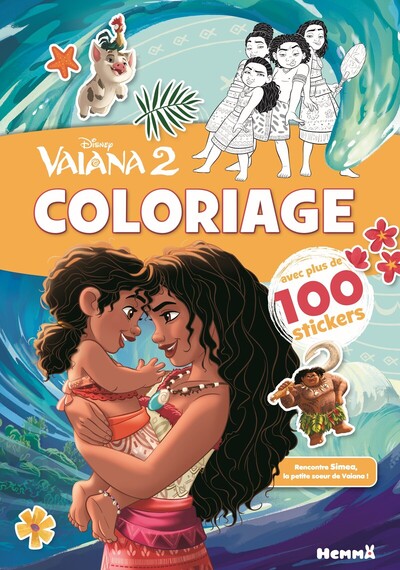 Disney Vaiana 2 - Coloriage avec plus de 100 stickers