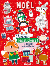 J'aime les stickers - Noël - + de 500 autocollants ! - Des stickers à colorier - Des stickers pailletés