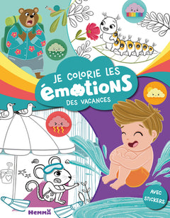 Je colorie les émotions des vacances - Avec stickers