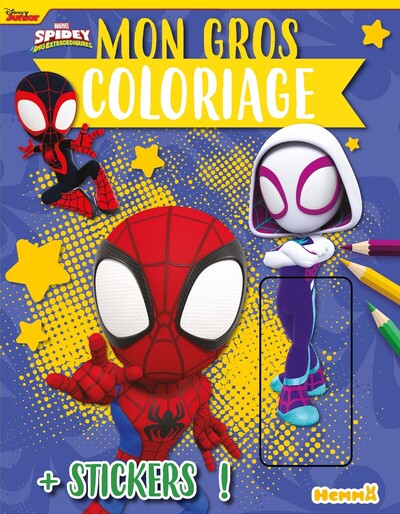 Marvel Spidey et ses amis extraordinaires - Mon gros coloriage + stickers ! (Team Spidey)