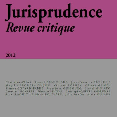 Jurisprudence - Revue critique 2012