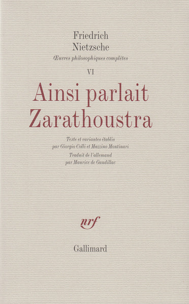 Ainsi parlait Zarathoustra