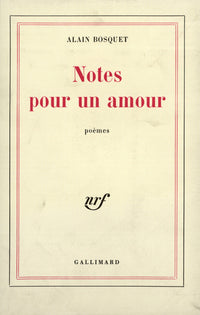 Notes pour un amour