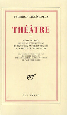 Théâtre (Tome 1)