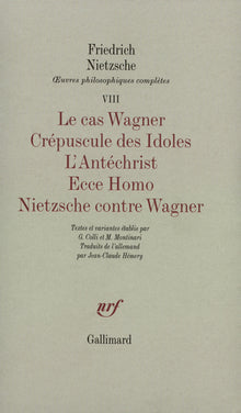 Œuvres philosophiques complètes, VIII, 1