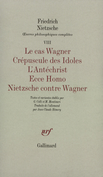 Œuvres philosophiques complètes, VIII, 1
