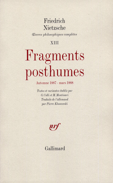 Fragments posthumes