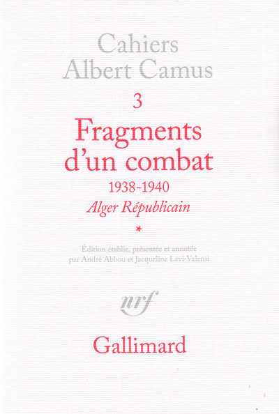 Fragments d'un combat 1938-1940