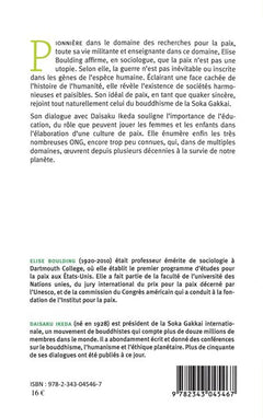 Pour l'épanouissement d'une culture de paix