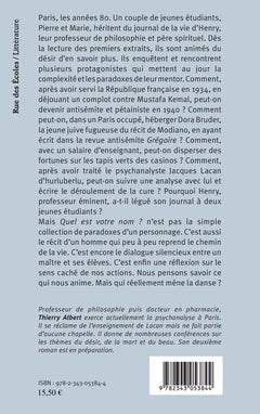 Quel est votre nom ?