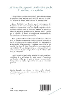 Les titres d'occupation du domaine public à des fins commerciales