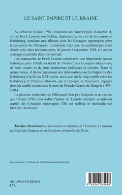 Le Saint Empire et l'Ukraine: L'Ambassade de Erich Lassota von Steblau auprès des Cosaques