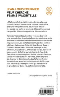 Veuf cherche femme immortelle