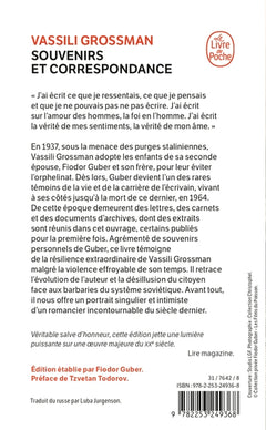 Souvenirs et correspondance