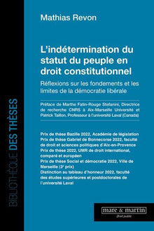L'indétermination du statut du peuple en droit constitutionnel