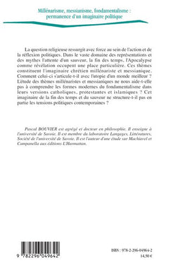 Millénarisme, messianisme, fondamentalisme