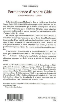 Permanence d'André Gide