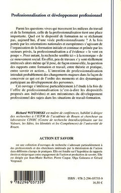 Professionnalisation et développement professionnel