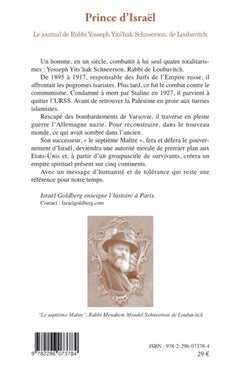 Prince d'Israël : le journal de Rabbi Yosseph Yits'hak Schneerson de Loubavitch