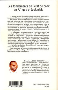 Les fondements de l'état de droit en Afrique précoloniale