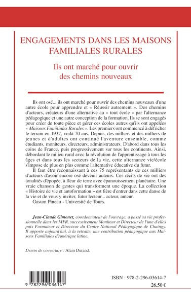 Engagements dans les maisons familiales rurales