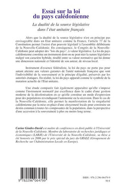 Essai sur la loi du pays calédonienne
