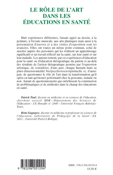 Le rôle de l'art dans les éducations en santé