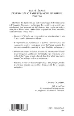 Les vétérans des essais nucléaires français au Sahara: 1960-1966