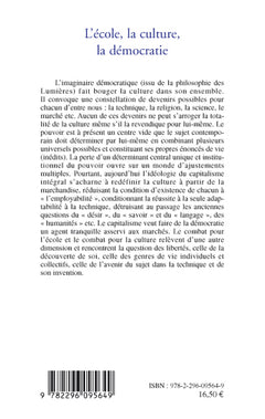 L'école, la culture, la démocratie