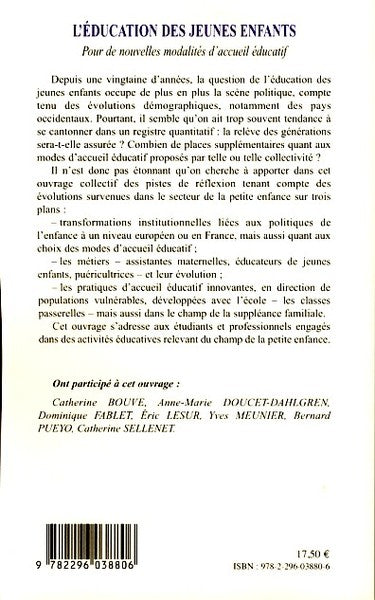 L'éducation des jeunes enfants