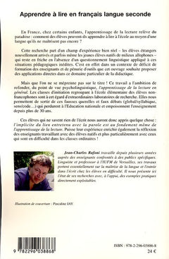 Apprendre à lire en français langue seconde