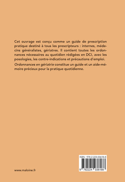 Ordonnances en gériatrie 2022