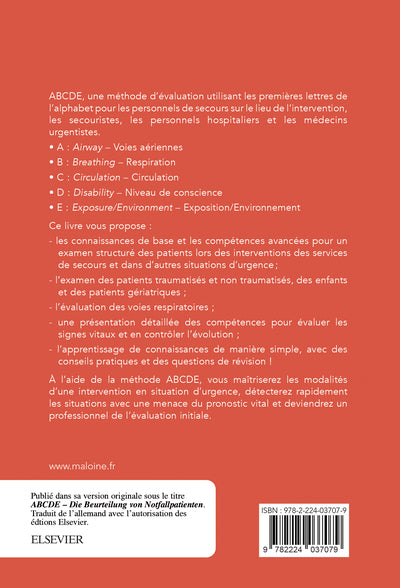 Méthode ABCDE - Évaluation du patient en situation d'urgence