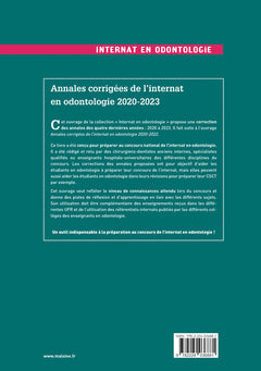 Annales corrigées de l'internat en odontologie 2020-2023