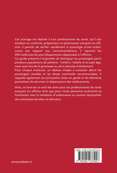 Vérification des ordonnances : Les 200 médicaments les plus prescrits : doses usuelles et maximales, 3e éd.